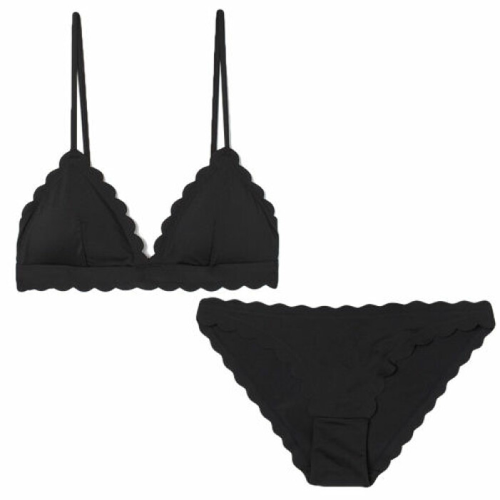 Svart bikini med laserskurna uddkanter från H&M