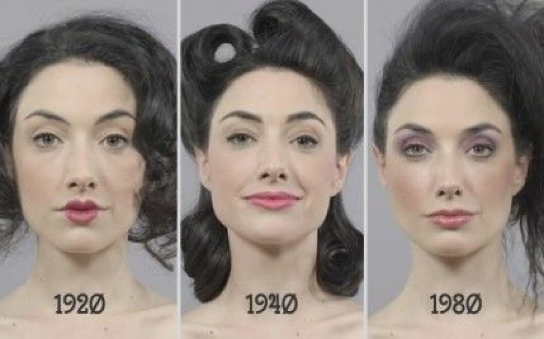 100 års skönhetsideal på 1 minut 
