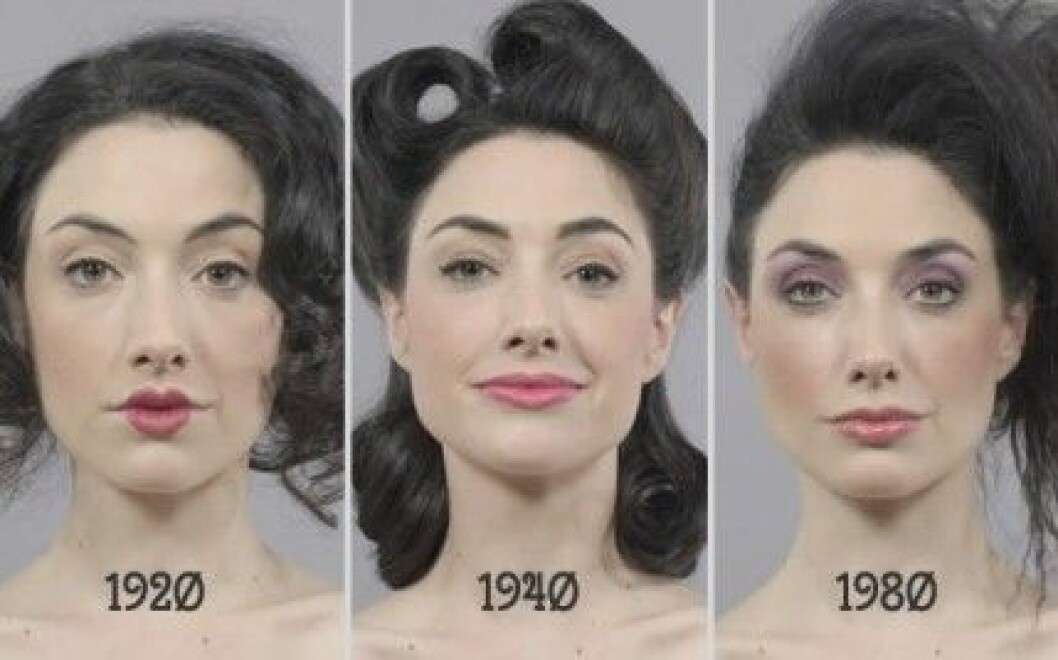 100 års skönhetsideal på 1 minut 100 års skönhetsideal på 1 minut