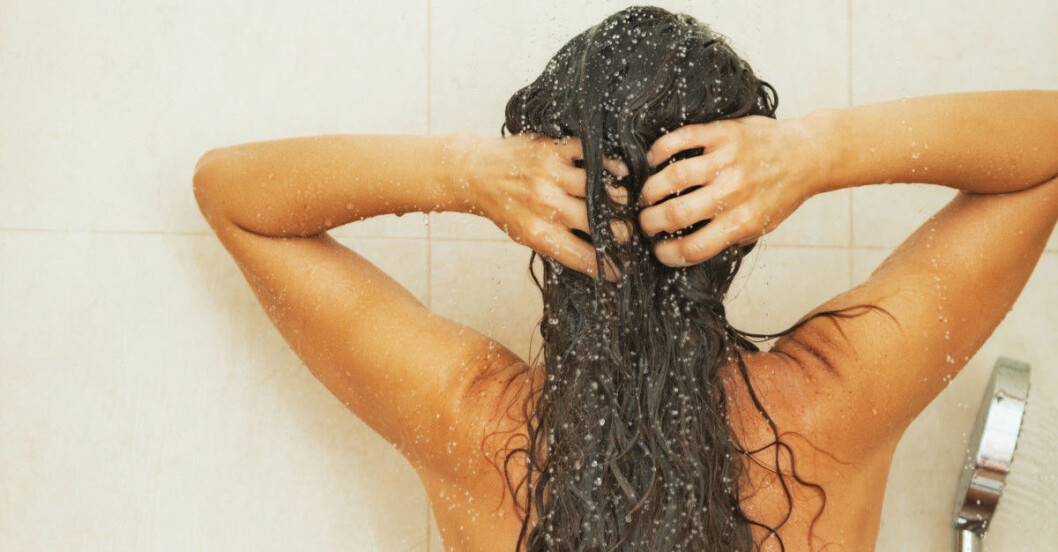 dusch tvätta hår