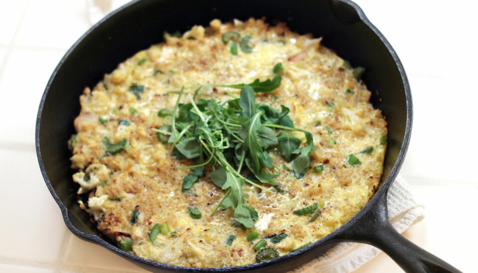 Recept: Frittata med quinoa och blomkål