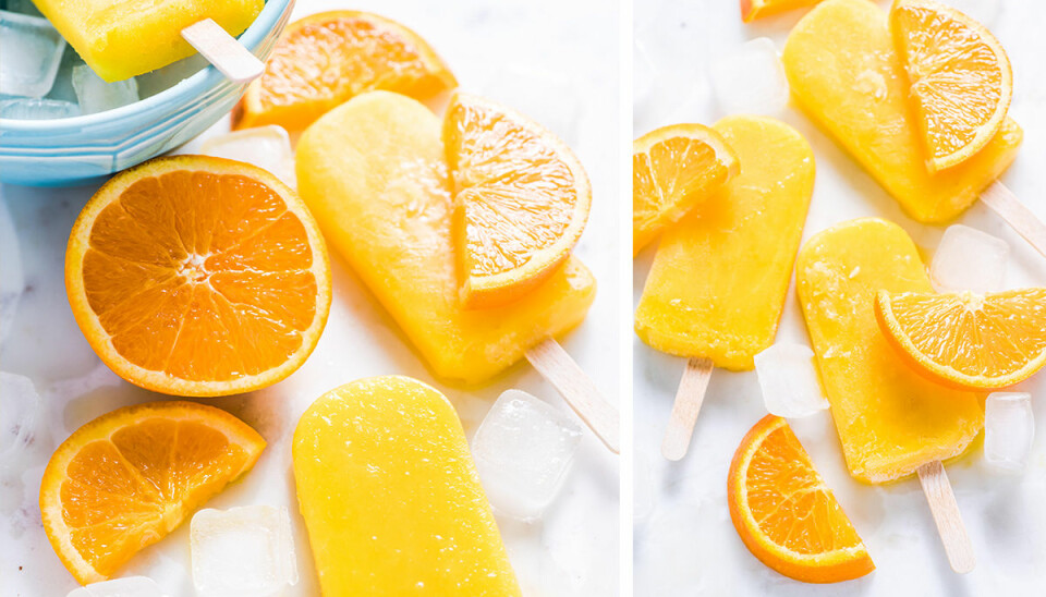 Läskande (och nyttig!) isglass med apelsin och mango