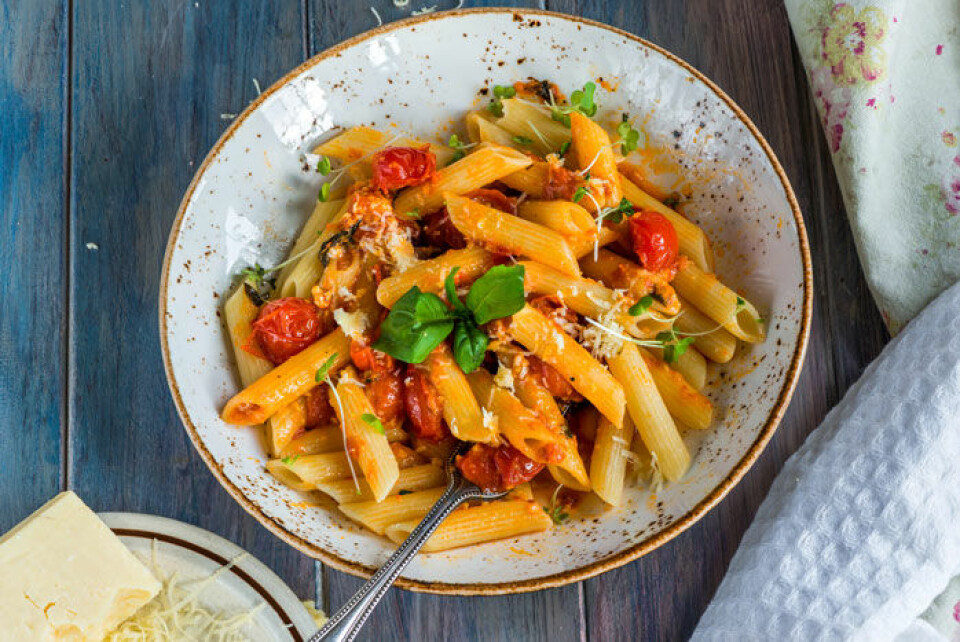 Pasta arrabiata med chili. Pasta arrabiata med chili.