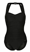 Klassiskt svart baddr&auml;kt med kn&auml;ppning i ryggen, fr&aring;n Lascana.