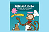 Cheezly pizza tomat & havssalt, Astrid och aporna.