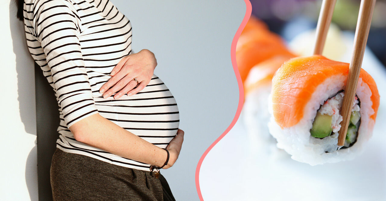 äta rå lax gravid