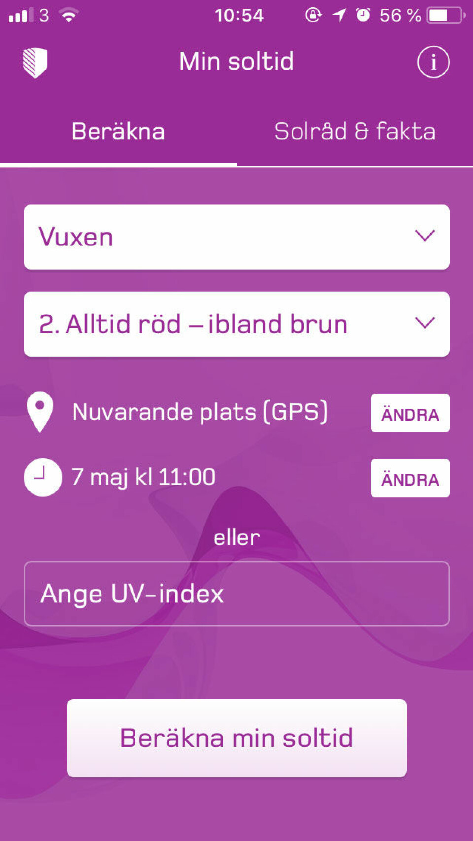 Den här appen visar hur länge du kan sola utan att bränna dig
