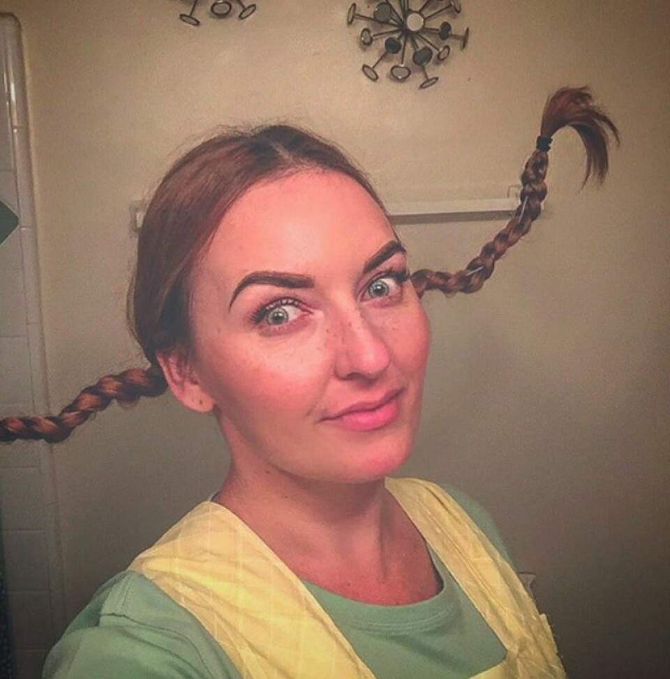 Satsa på ett säkert kort med allas vår barndomshjälte – Pippi Långstrump! Använd ståltråd i flätorna för få de att stå rakt ut och måla på lite svarta fräknar.Källa.
