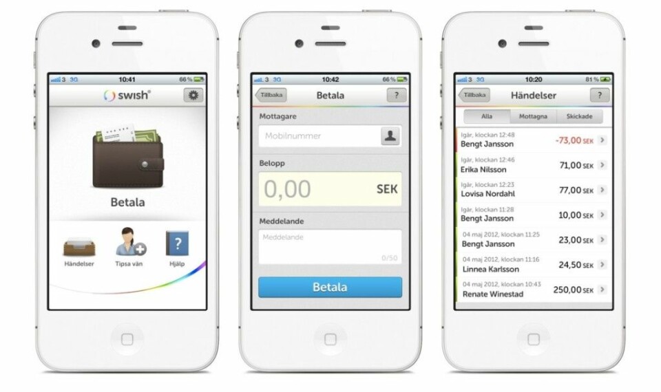 Swish slutar fungera för dig med Iphone