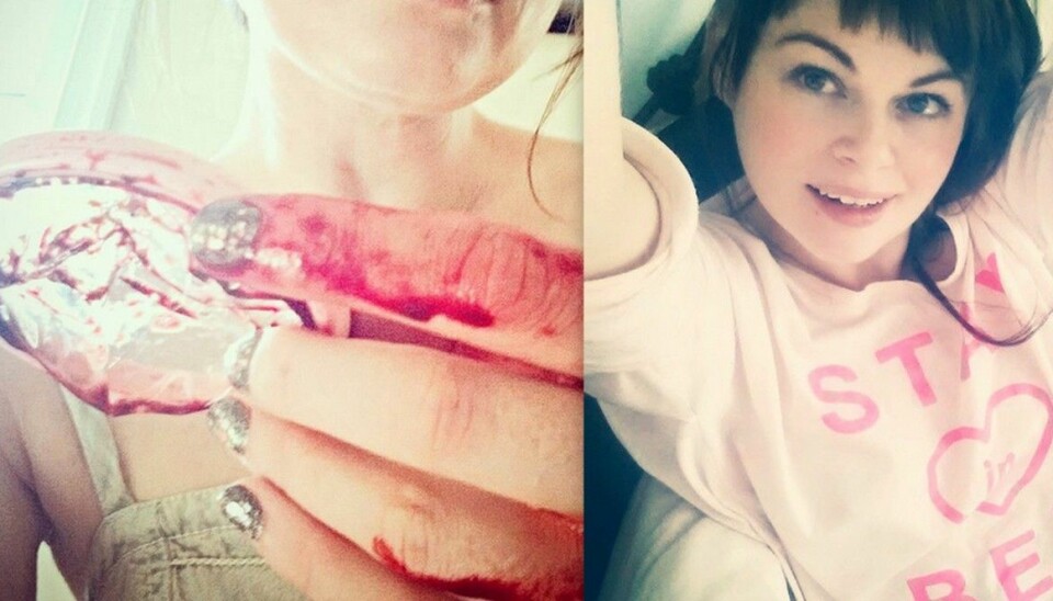 'Ja, det här är blod från min vagina. Det händer varje månad'