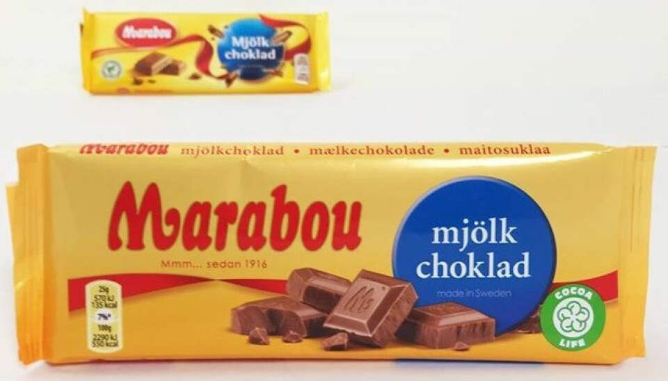 Marabou firar födelsedag i ny kostym
