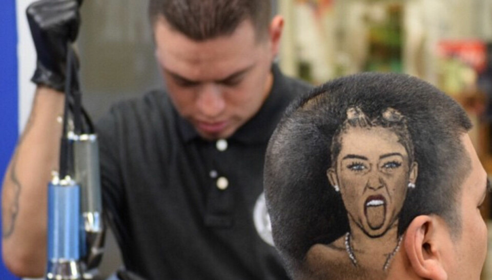 Konstnären som gör porträtt - i hår