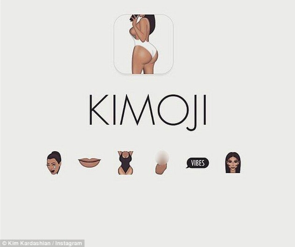 Kim Kardashian lanserar nu egna emojis