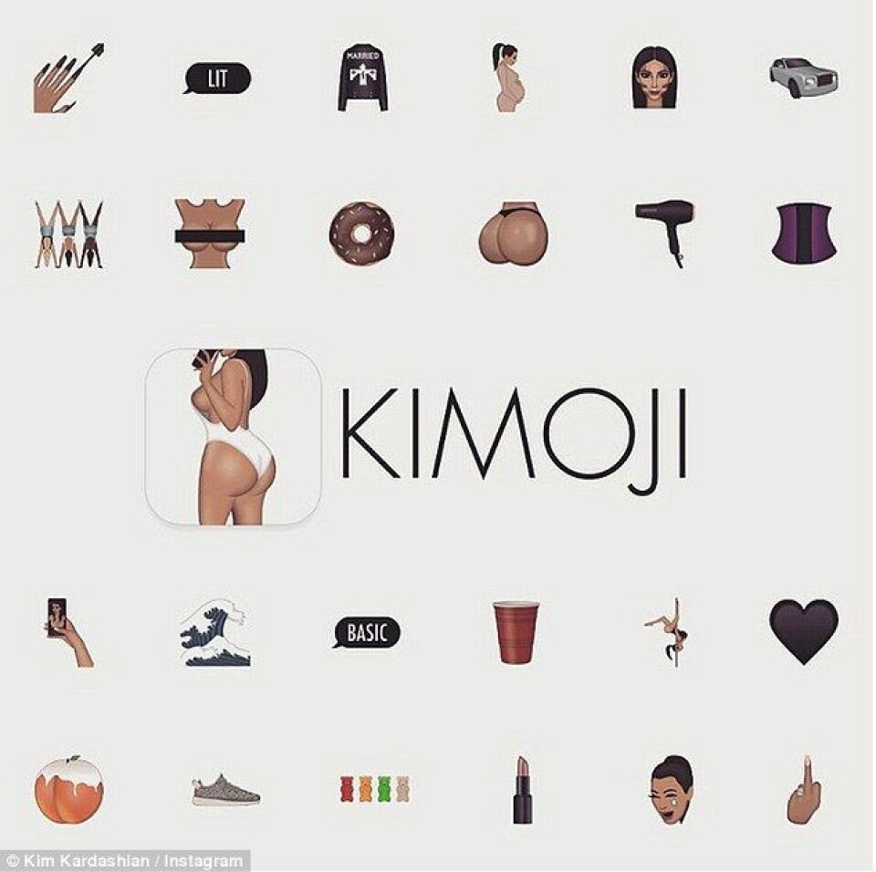 Kim Kardashian lanserar nu egna emojis