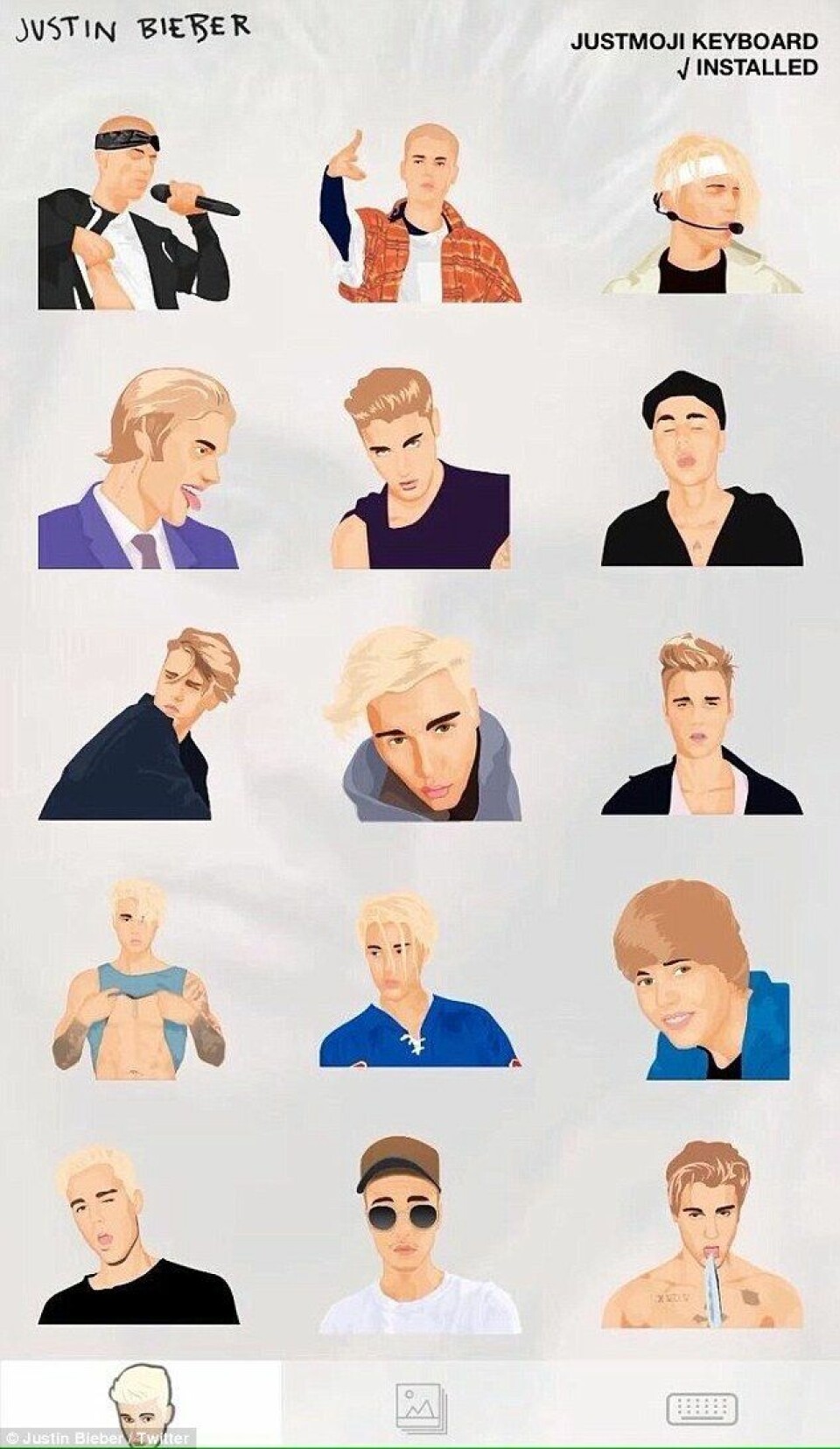 Justin Bieber lanserar egna emojis (kolla in dem här!)