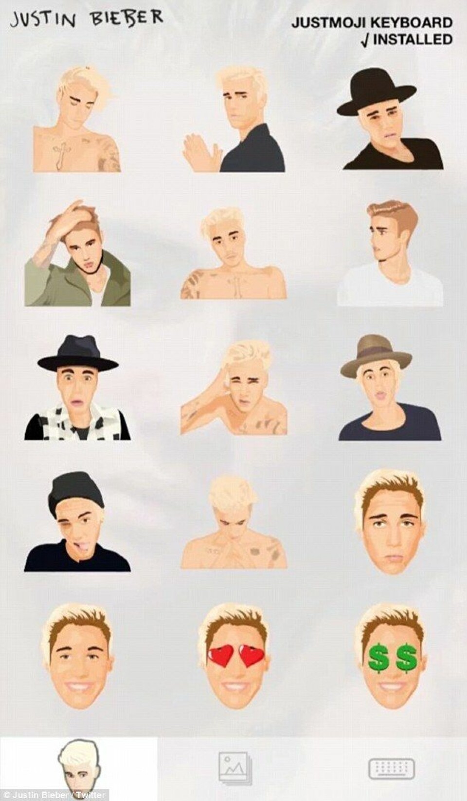 Justin Bieber lanserar egna emojis (kolla in dem här!)