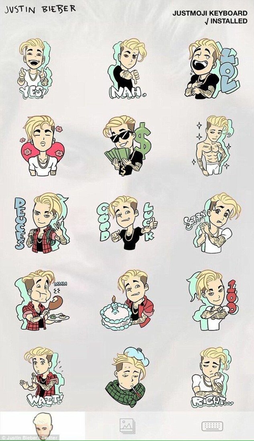 Justin Bieber lanserar egna emojis (kolla in dem här!)
