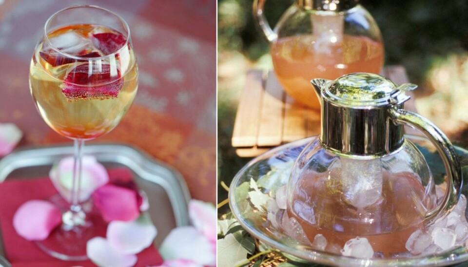 Maxa midsommardrinkarna med isbitar av prosecco