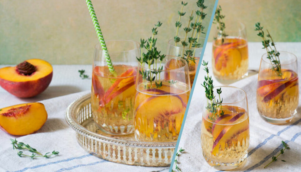 Recept: Vit sangria med persika och prosecco