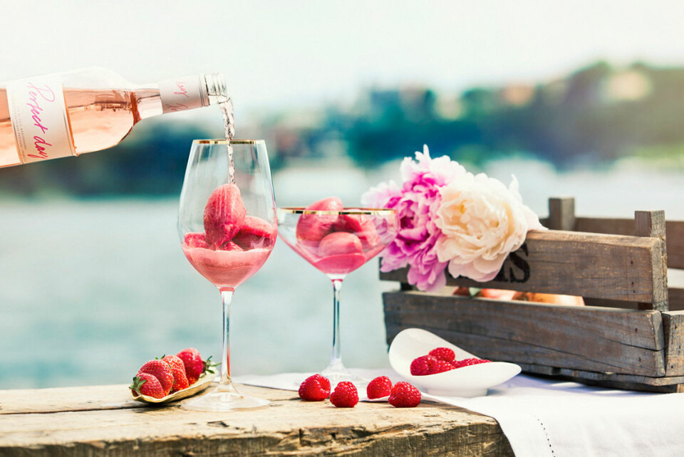 Premiär! Så gör du årets godaste (och enklaste) rosévinsorbet
