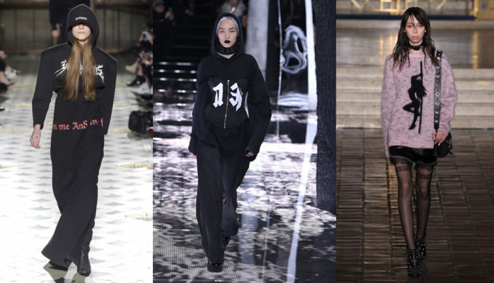 Hoodien syntes bland annat hos Vetements, Puma by Rihanna och Alexander Wang. Hoodien syntes bland annat hos Vetements, Puma by Rihanna och Alexander Wang.