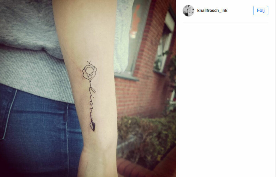 Lejonet. Foto: @knallforsch_ink