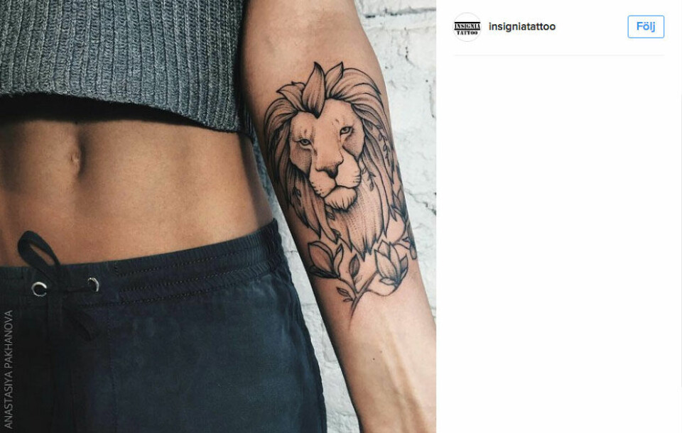 Lejonet. Foto: @insigniatattoo
