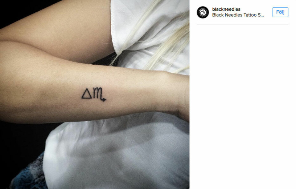 Skorpionen. Foto: @blackneedles