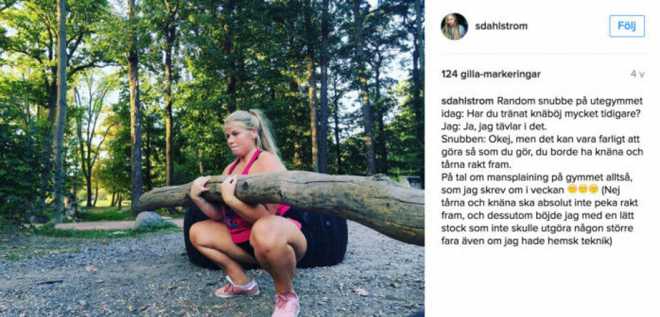 Sara Dahlström är styrkelyftare och inspirerar dagligen sina följare med peppande bilder på Instagram. Sara Dahlström är styrkelyftare och inspirerar dagligen sina följare med peppande bilder på Instagram.