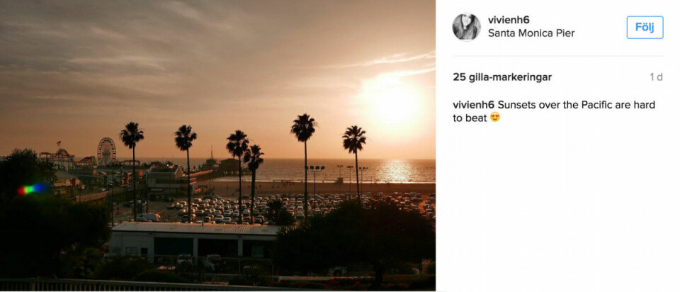 Santa Monica Pier i Los Angeles. @vivienh6