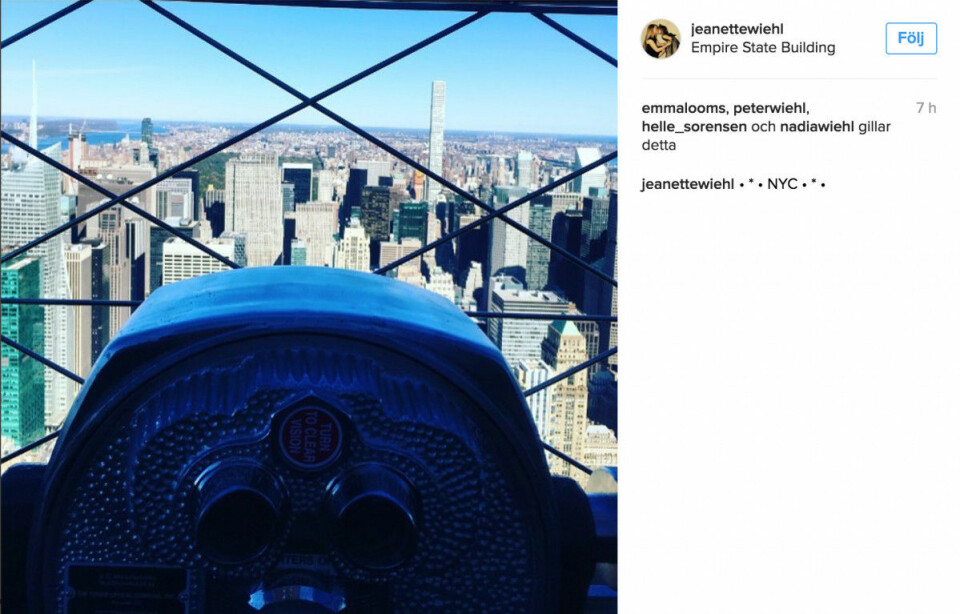 Empire State Building i New York. @jeanettewiehl