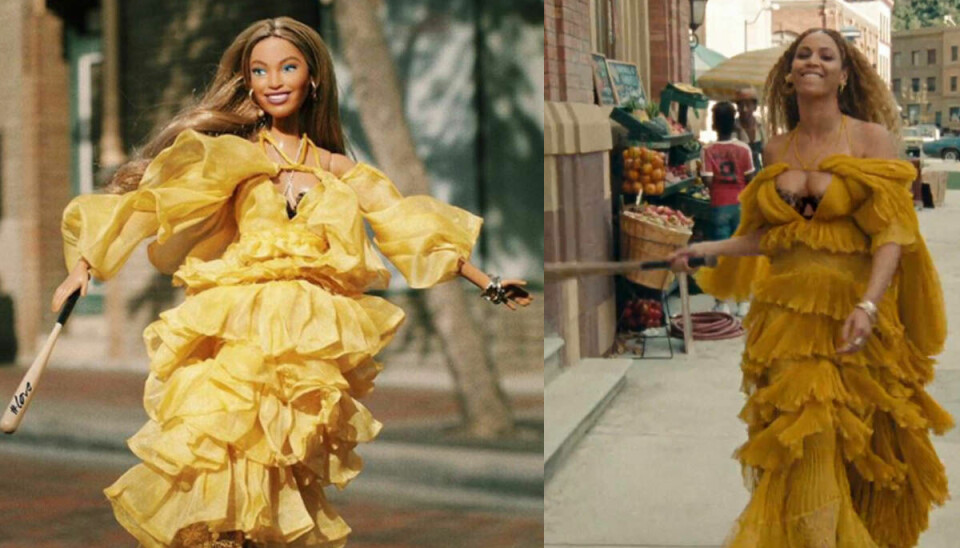 Han återskapar Beyoncés ikoniska ögonblick – med en Barbie
