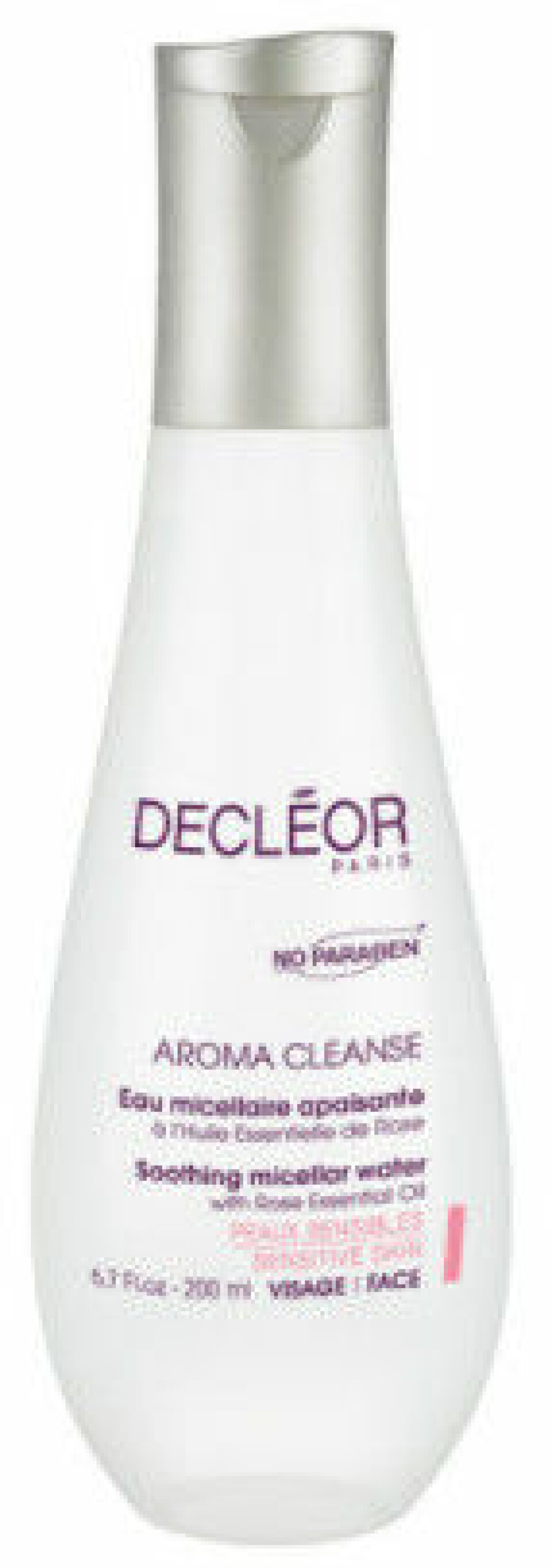 Ett mjukt rengöringsvatten med essentiell rosolja och naturlig bisabol som kan användas både som cleanser, toner och ögonmakeup-remover. Perfekt för känslig hud, från Decléor.