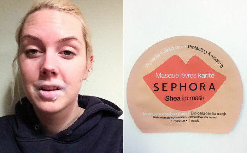 Nathalie testar Sephora Shea Lip Mask. Nathalie testar Sephora Shea Lip Mask.