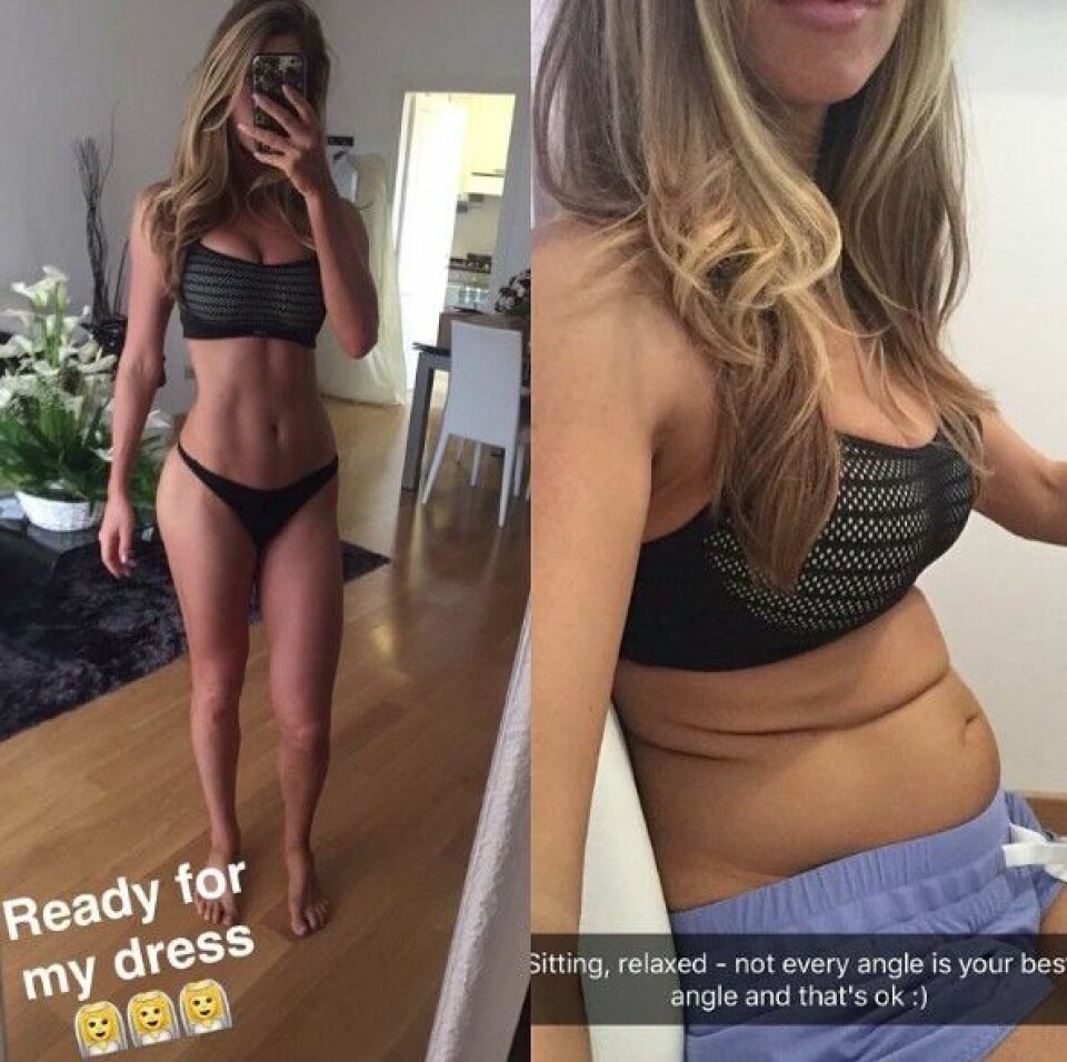 Fitnessmodellen visar upp verkligheten på Instagram