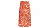 Orange kjol med blomm&ouml;nster fr&aring;n Warehuse.