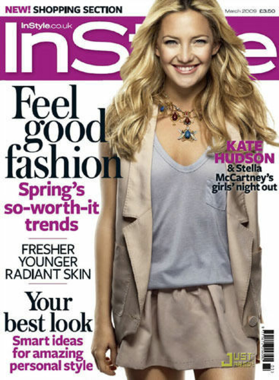 Kate Hudson på omslaget av tidningen InStyle. Kate Hudson på omslaget av tidningen InStyle.