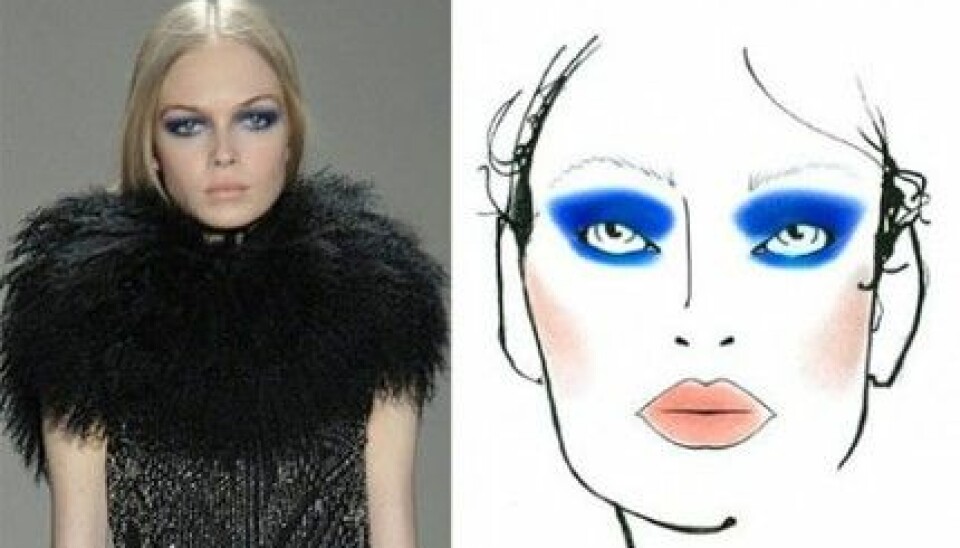 Face chart för Nicole Miller, A/W 2009. Face chart för Nicole Miller, A/W 2009.