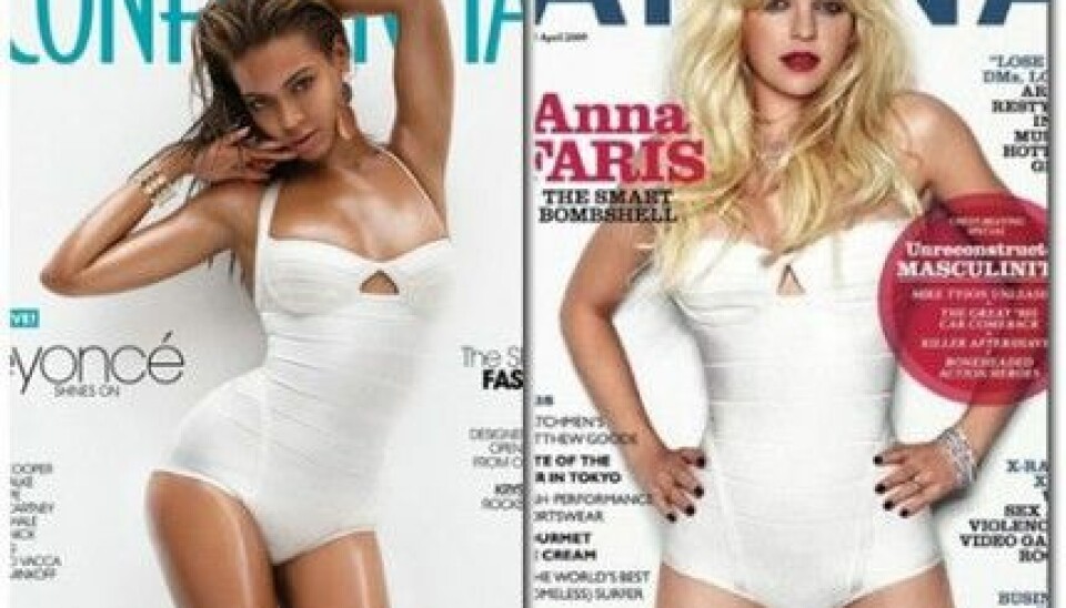 Beyoncé och Anna Faris i baddräkt från Hervé Léger. Beyoncé och Anna Faris i baddräkt från Hervé Léger.