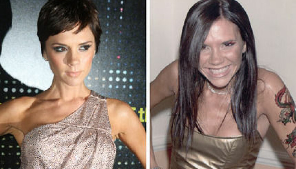 Victoria Beckham 2009 och 1998. Victoria Beckham 2009 och 1998.