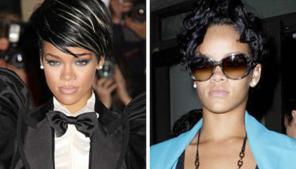 Rihanna byter frisyr ofta. Rihanna byter frisyr ofta.