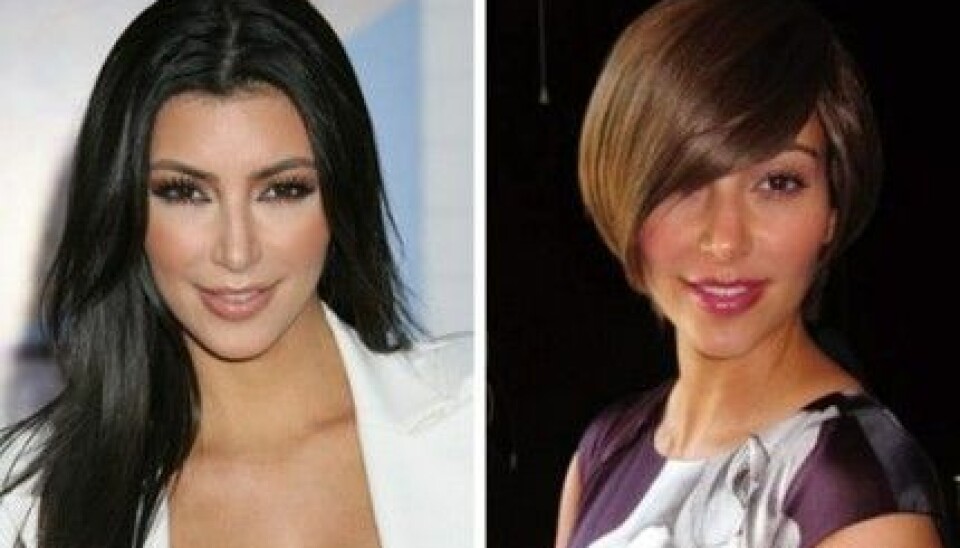Kim Kardashian i långt vs kort hår! Kim Kardashian i långt vs kort hår!