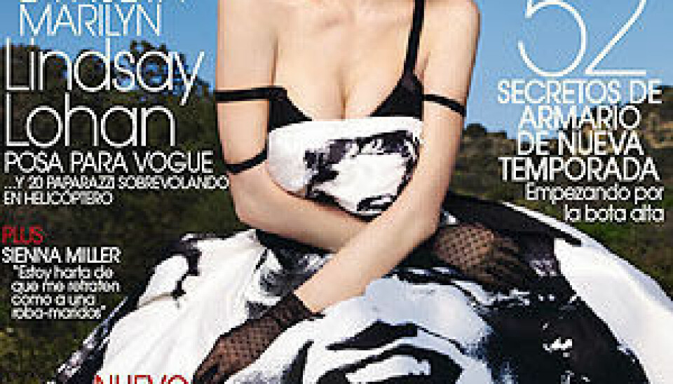 Lindsay på omslaget av Vogue Espana. Lindsay på omslaget av Vogue Espana.