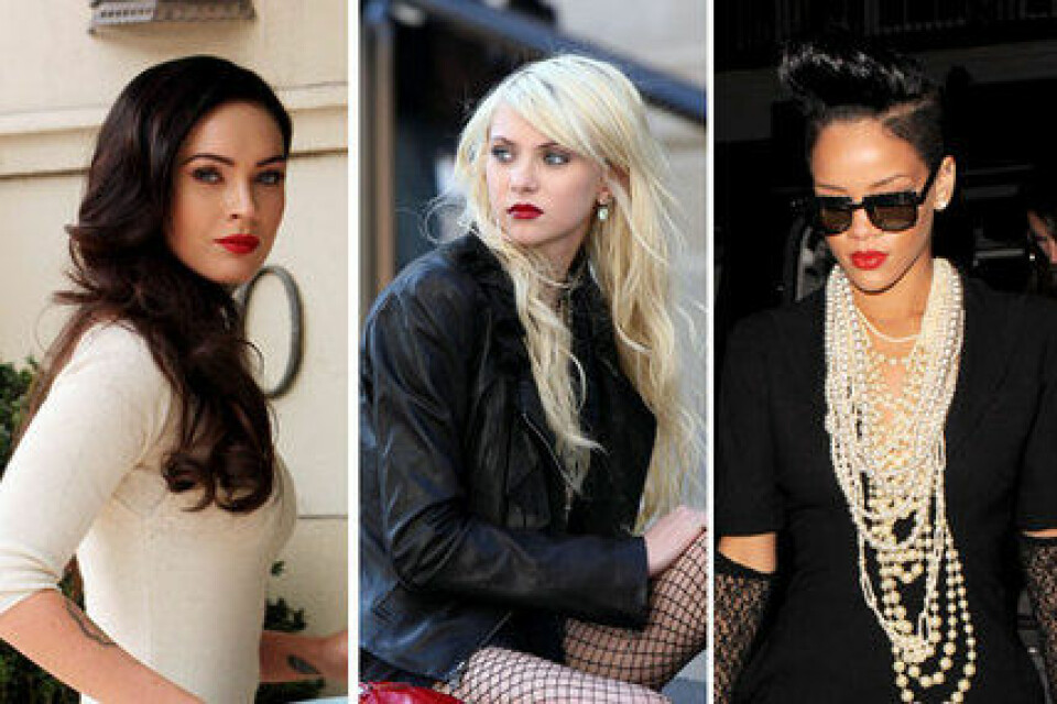 Megan, Taylor och Rihanna gillar röda läppar. Megan, Taylor och Rihanna gillar röda läppar.