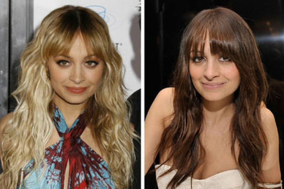 Nicole Richie, blond i mars 2009 och brunett i december. Nicole Richie, blond i mars 2009 och brunett i december.