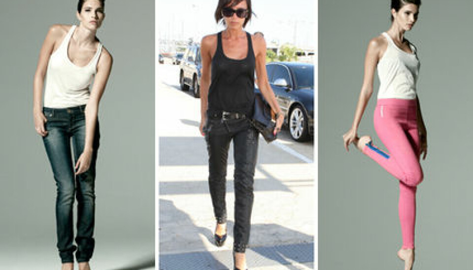 Victoria gör både jeans och leggings. Victoria gör både jeans och leggings.