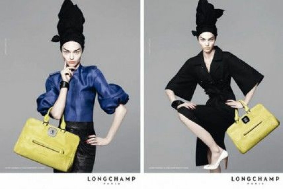 Sasha Pivovarova visar upp väskan Gatsby från Longchamp. Sasha Pivovarova visar upp väskan Gatsby från Longchamp.