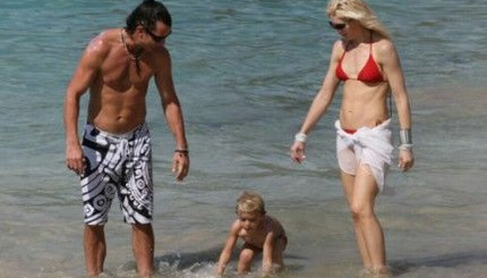 Gavin Rossdale, Gwen Stefani och sonen Kingston på St. Barts. Gavin Rossdale, Gwen Stefani och sonen Kingston på St. Barts.