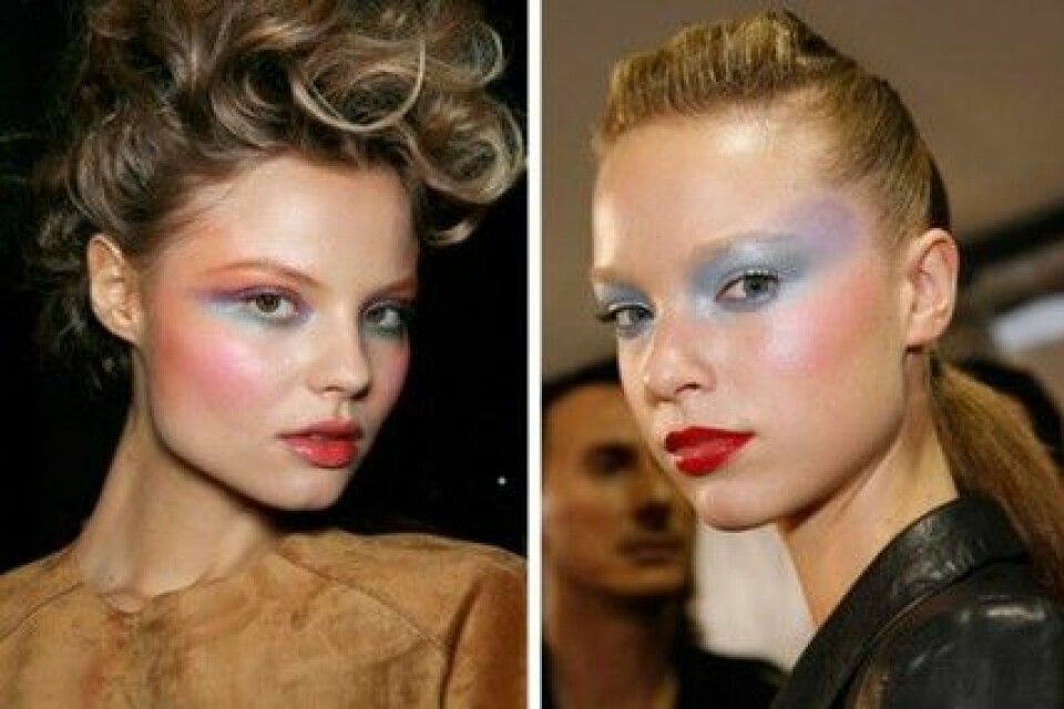 Färgglad makeup från Derek Lam och Victor & Rolf, S/S 2010. Färgglad makeup från Derek Lam och Victor & Rolf, S/S 2010.