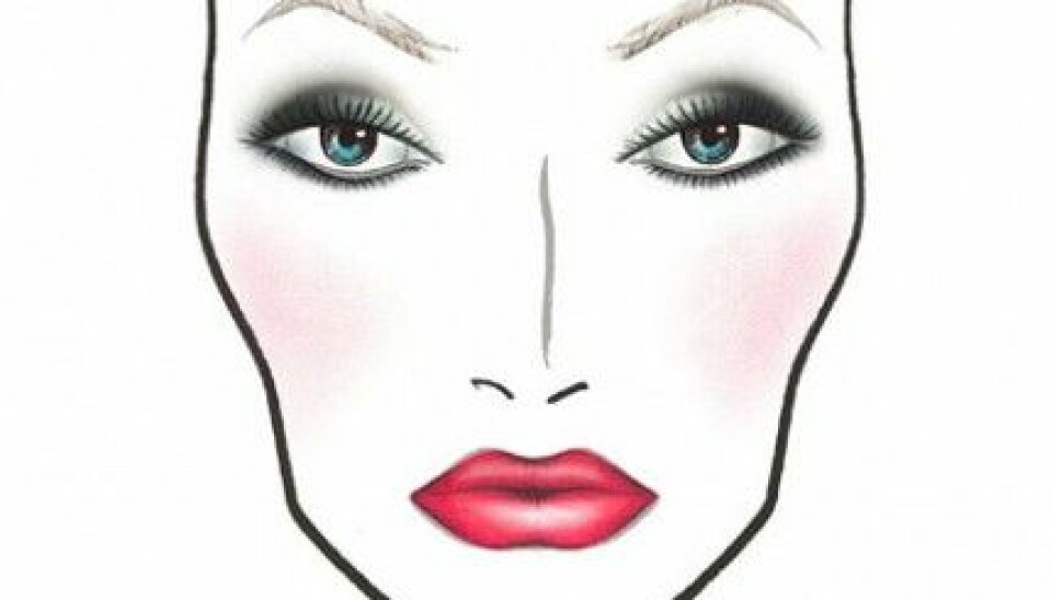 Face chart för Cyndi Laupers look från MAC. Face chart för Cyndi Laupers look från MAC.